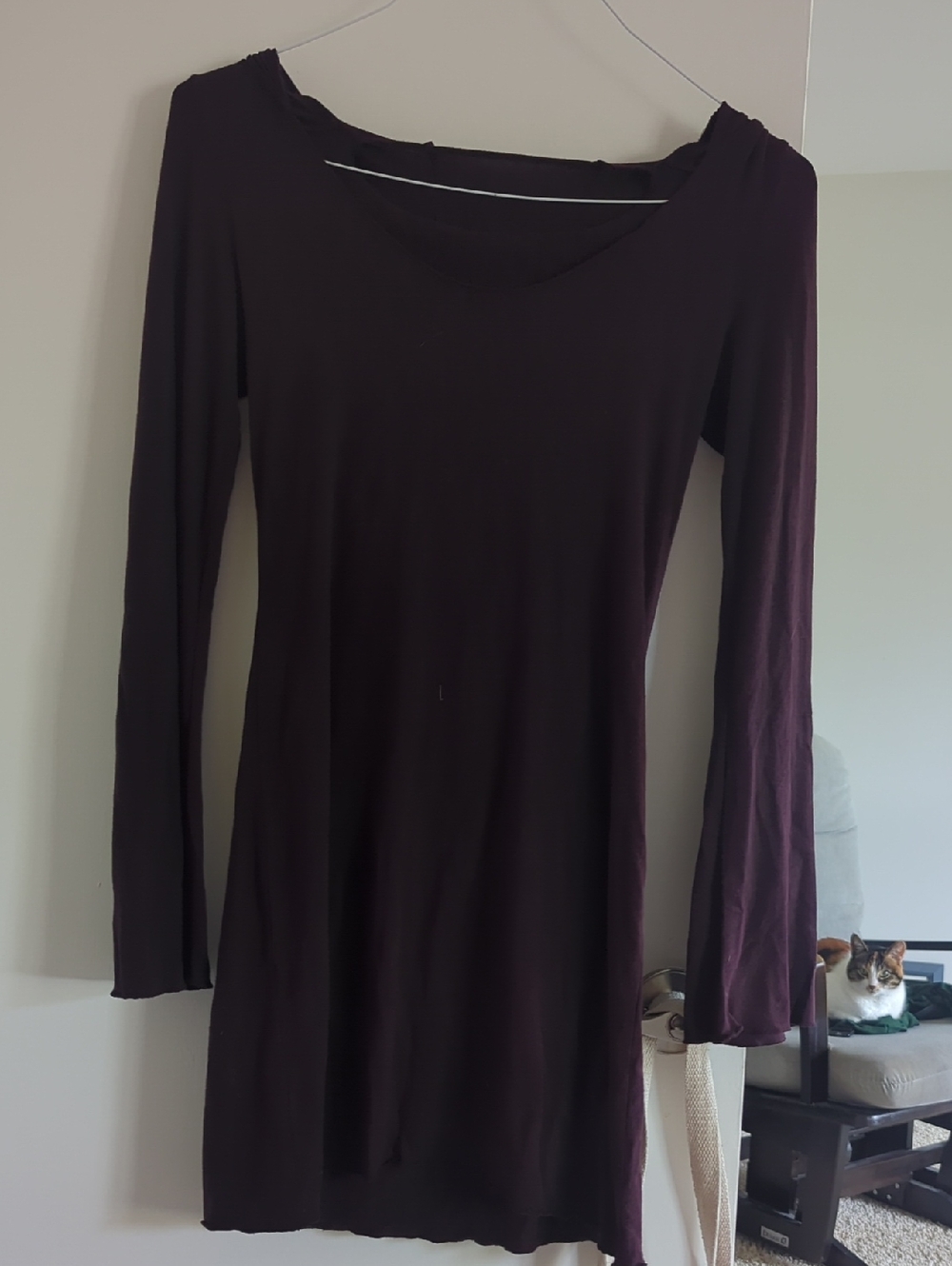 Wine Coloured Soft Bamboo Festival Dress